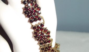 Victorian Bohemian Czech Garnet Cluster Bracelets-Valuable!