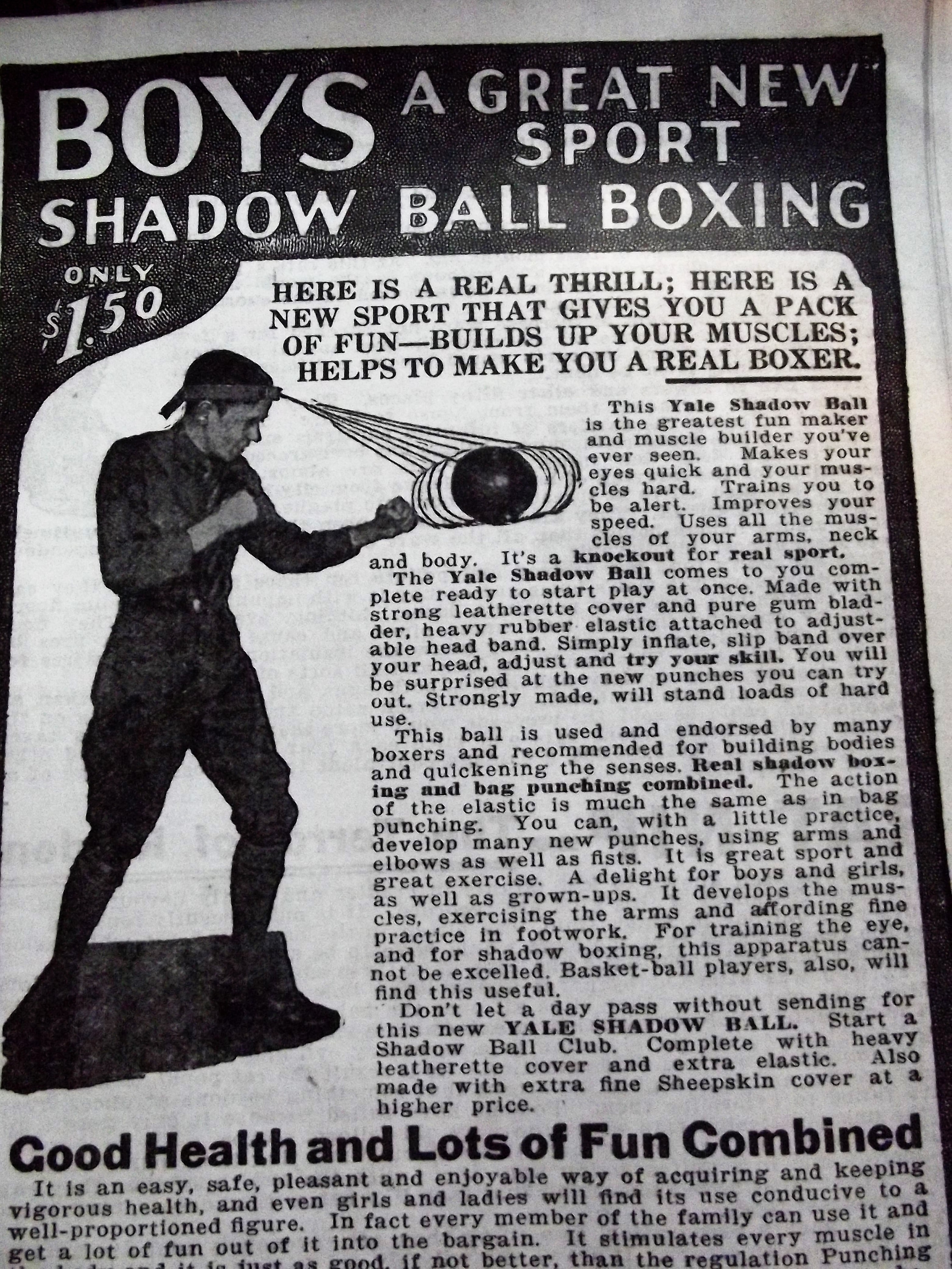 1928 Boxing "Shadow Ball"