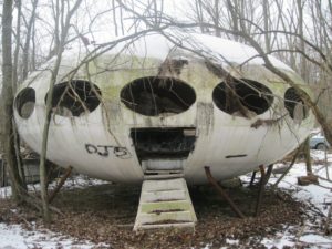 Abandoned Futuro house