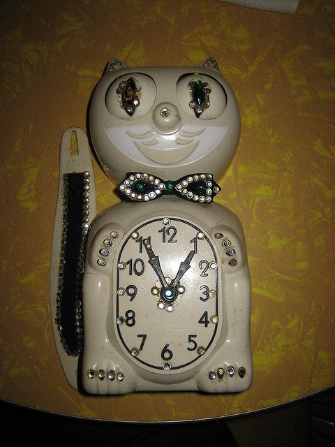 Vintage mid-century Kit-cat Klock