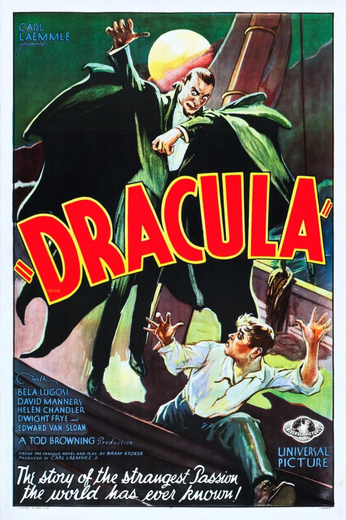 1931 "Dracula" Bela Lugosi horror movie poster. Sold in 2009 for over $310.000