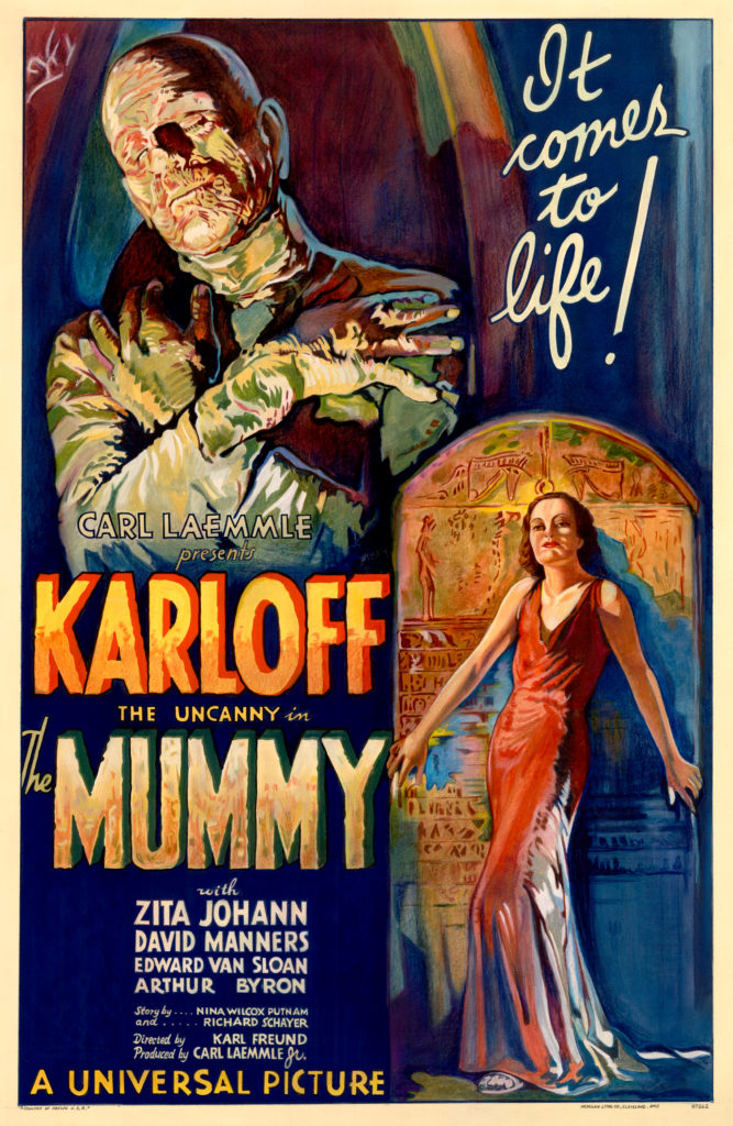 Valuable 1932 "The Mummy" Boris Karloff movie poster. 