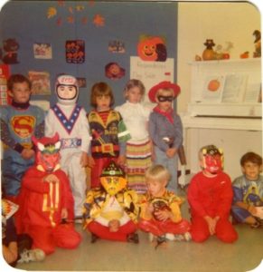 1960's classroom Halloween party