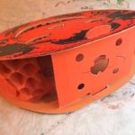 Vintage '30s dual-sided honeycomb Jack o' lantern