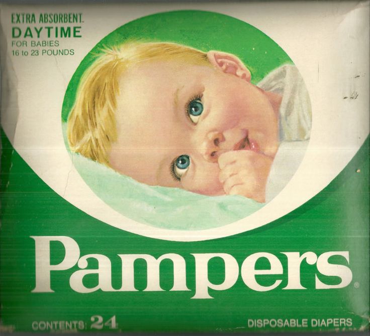 Vintage Pampers disposable paper diapers