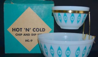 Mid-century Infamous “Atomic Eye” Pyrex Pattern-Kitschy And Valuable!